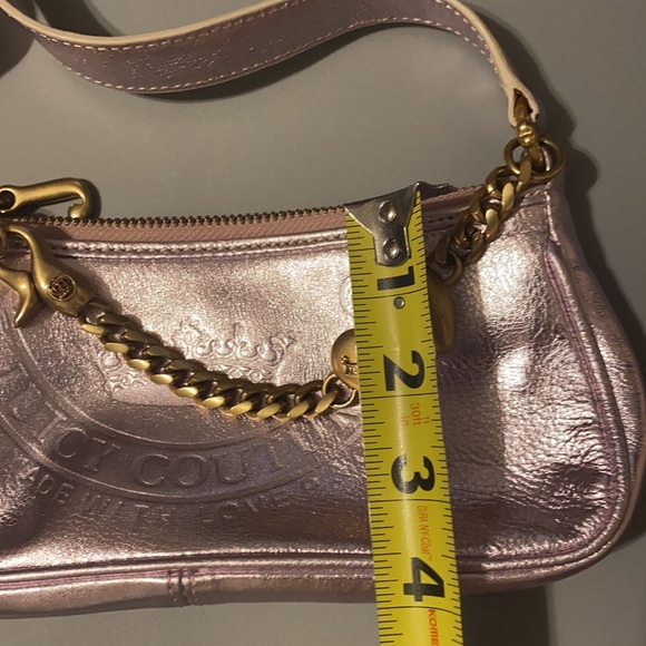 Y2K Juicy Couture BABY PINK SHOULDER BAG SATCHEL BAGUETTE PURSE BARBIE PINK - Picture 15 of 15
